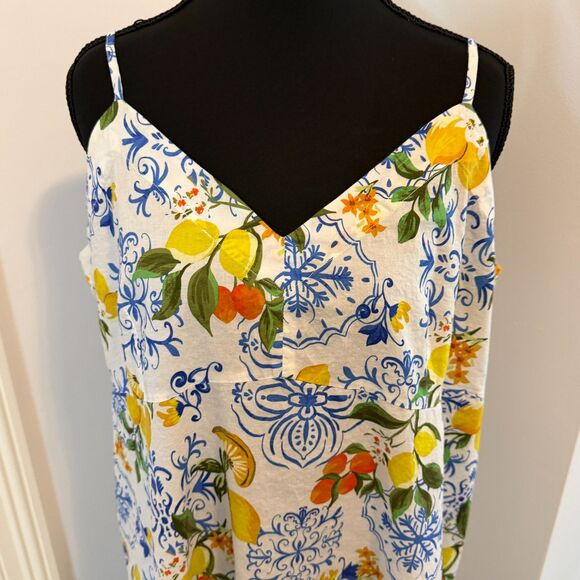 Johnny Was Citrus-Print Lightweight Cotton Sleep Dress - EUC - Women's XXL - Picture 3 of 7